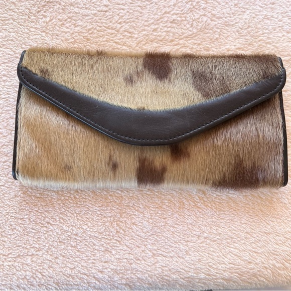 Vintage Handbags - VINTAGE GENUINE SEAL SKIN FUR ENVELOPE CLUTCH WALLET EUC